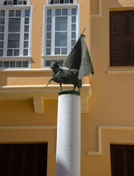 The Lamb of Sant Joan in old town of Ciutadella, Menorca, Balearic Islands, Spain, September, 2019