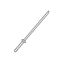 vector icon, with katana sword shape