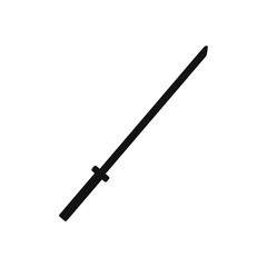 vector icon, with katana sword shape
