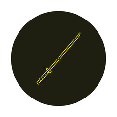 vector icon, with katana sword shape
