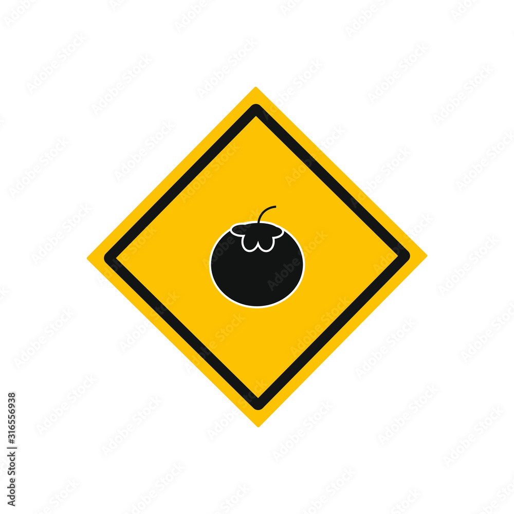 Canvas Prints vector icon, with tomato shape