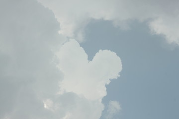 heart shaped cloud in the sky