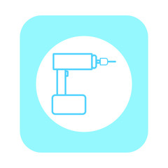 vector icon, with electric screwdriver shape