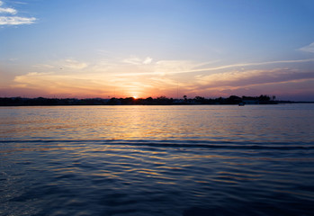 Sunset from lake El Peten, Guatemala