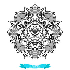 Mandala decorative ornament. Can be used for greeting card, phone case print, etc. Hand drawn background