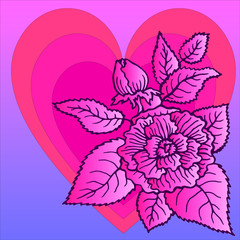 abstract floral background with flowers