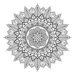 Mandala decorative ornament. Can be used for greeting card, phone case print, etc. Hand drawn background