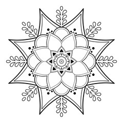 Mandala decorative ornament. Can be used for greeting card, phone case print, etc. Hand drawn background