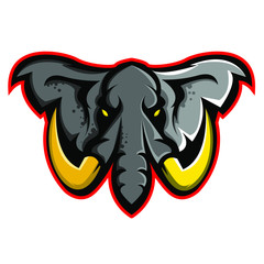 Elephant esport mascot logo design