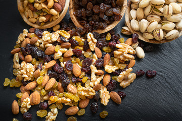 many nuts healthy fat and protein food and snack, ketogenic diet food