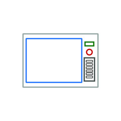 microwave oven shaped vector icon