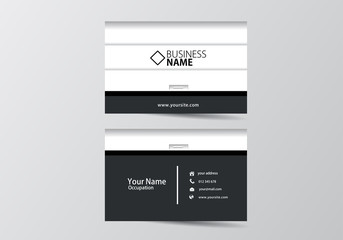 Garage door business card. visiting card template two sides