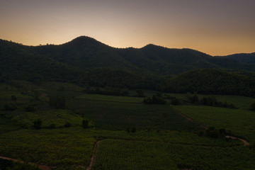 Hoob khow wong reservoir (Pang ung suphan) a new tourist attraction of Suphan Buri, Thailand. 