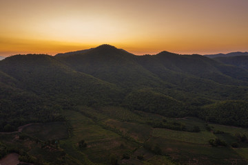 Hoob khow wong reservoir (Pang ung suphan) a new tourist attraction of Suphan Buri, Thailand. 