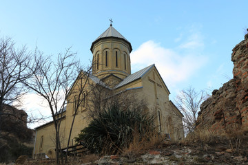 Fototapeta premium Georgian Orthodox Church on hill