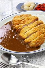katsu curry, japanese curry with pork cutlet