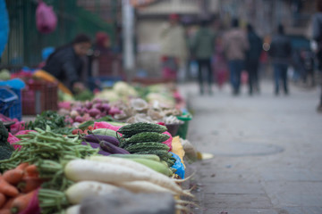 street market in kathmandu streets, Nepal