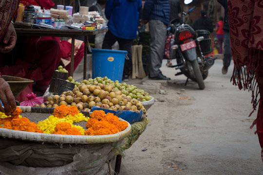 Street Market In Kathmandu Streets, Nepal