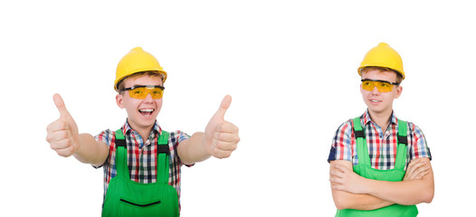 Industrial worker isolated on the white background