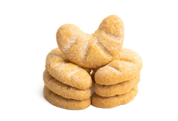 vanilla butter cookies isolated