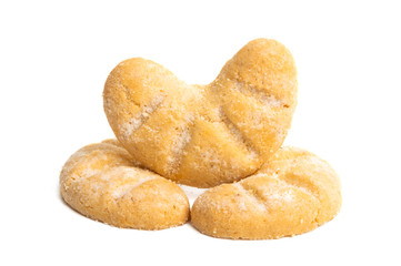 vanilla butter cookies isolated