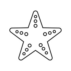 Obraz premium starfish icon black vector sign