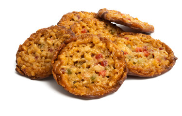 chocolate cookies with muesli isolated