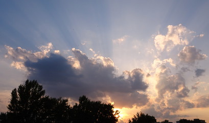 sunset betweenclouds