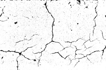 crack ground for abstract background on white background