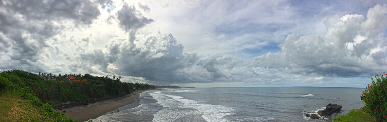 sea on the edge of the cliff. Bali, Indonesia