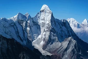 Photo sur Plexiglas Ama Dablam Sommet de la montagne Ama Dablam. Parc national, Népal.