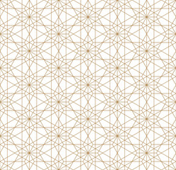 Seamless geometric pattern based on japanese ornament kumiko.