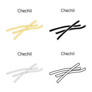 Isolated object of chechil and cheese logo. Graphic of chechil and meal stock vector illustration.