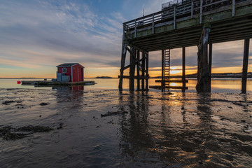 Cape Porpoise Pier at sunset.