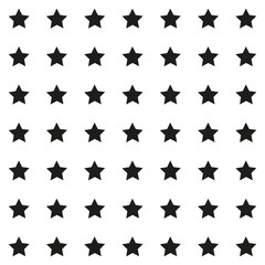 seamless pattern with black stars on white background