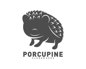 Obraz premium Porcupine logo icon design vector illustration