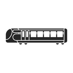 Subway train vector icon.Black vector icon isolated on white background subway train.