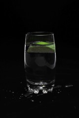 lime in water with bubbles