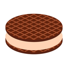Waffles cookie vector icon.Cartoon vector icon isolated on white background waffles cookie .