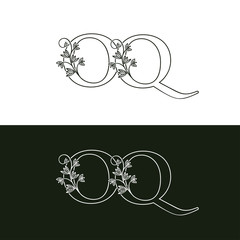 Classy O, Q and OQ Vintage Letter Logo Design