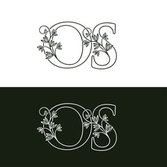 Classy O, S and OS Vintage Letter Logo Design