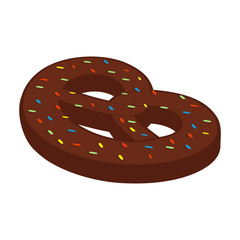 Pretzel vector icon.Cartoon vector icon isolated on white background pretzel.