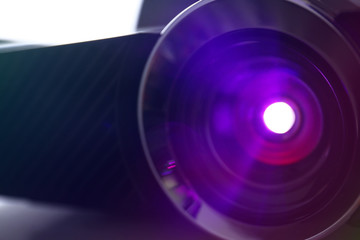 Closeup view of modern digital video projector