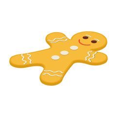 Christmas cookie vector icon.Cartoon vector icon isolated on white background christmas cookie .