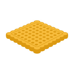 Biscuit cookie vector icon.Cartoon vector icon isolated on white background biscuit cookie.