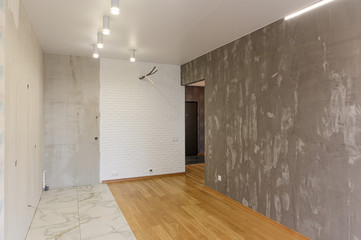 Russia, Moscow- September 08, 2019: interior room apartment modern bright cozy atmosphere. general cleaning, home decoration, preparation of house for sale