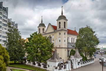 Obraz premium Cathedral of the Holy Apostles Peter and Paul, Minsk, Belarus