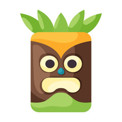 Mask of totem vector icon.Cartoon vector icon isolated on white background mask of totem .