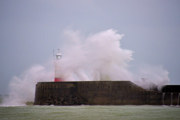 Fototapeta na wymiar A Stormy Day at Newhaven in Sussex