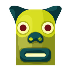 Totem vector icon.Cartoon vector icon isolated on white background totem.